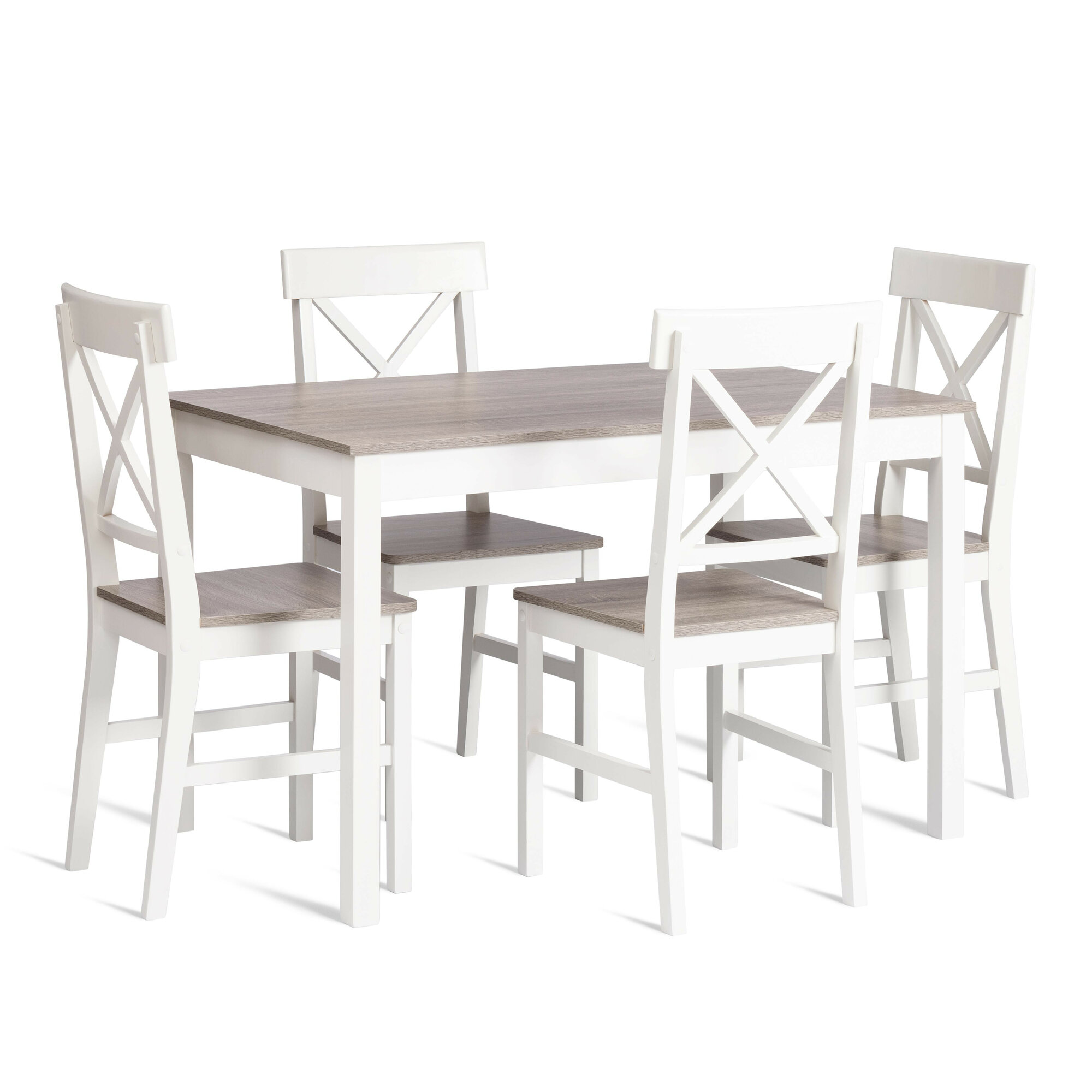 Обеденный комплект Хадсон TetChair Hudson Dining Set mod.0104 white-grey