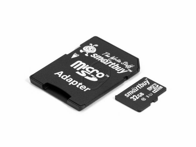 Карта памяти SmartBuy microSDHC (32 GB) 10 класс + адаптер SD