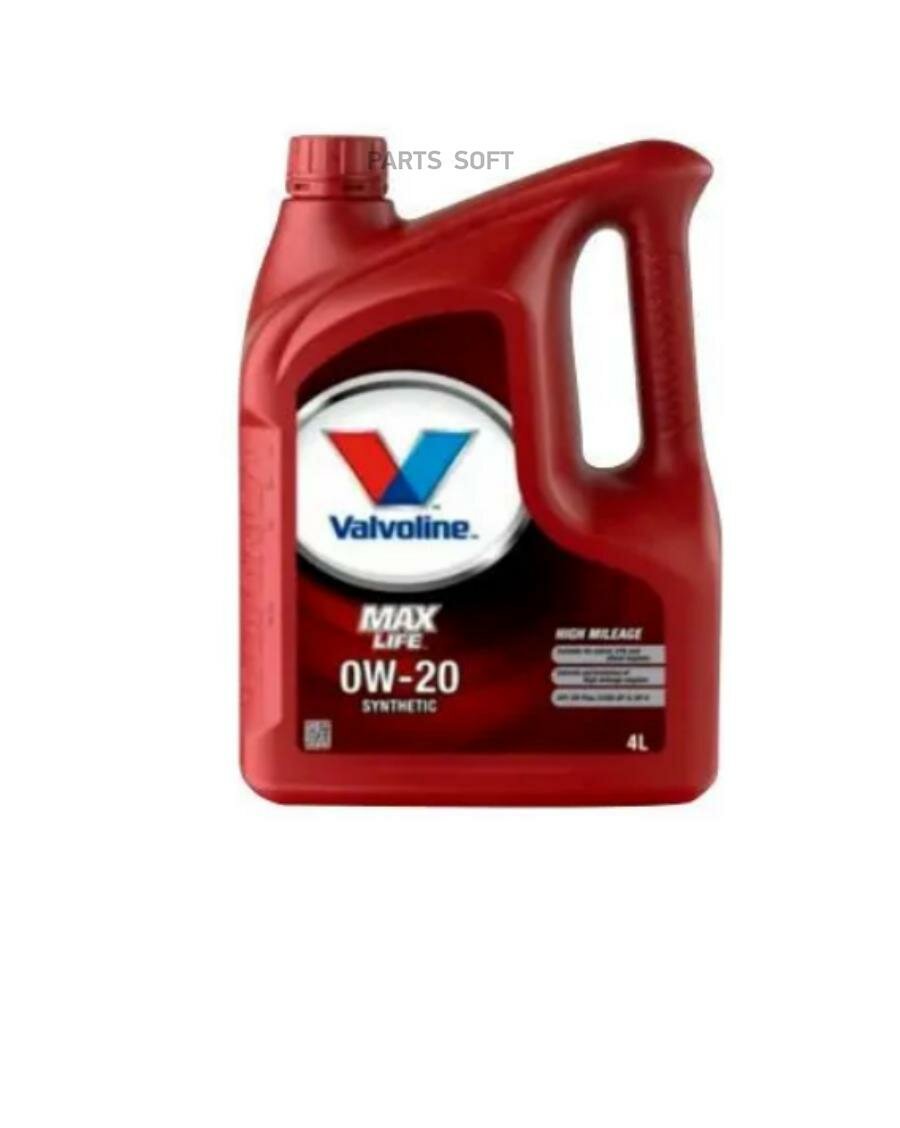 VALVOLINE 893566 масо VALVOLINE MAXLIFE 0W20 4 L SW