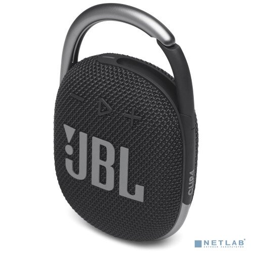 JBL Колонки JBL Колонка порт. JBL Clip 4 черный 5W 1.0 BT 15м 500mAh (JBLCLIP4BLK) чёрный
