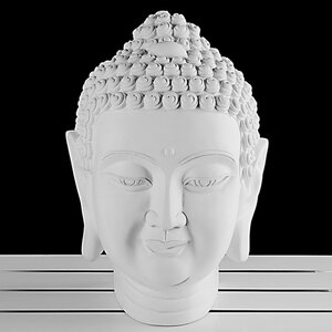 Фото Гипсовая фигура. Голова Будды «Мастерская Экорше», 31 х 20.5 х 44 см