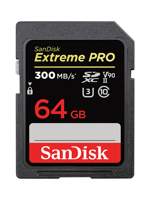 Карта памяти 64Gb - SanDisk Extreme Pro SDXC Class 10 UHS-II U3 SDSDXDK-064G-GN4IN