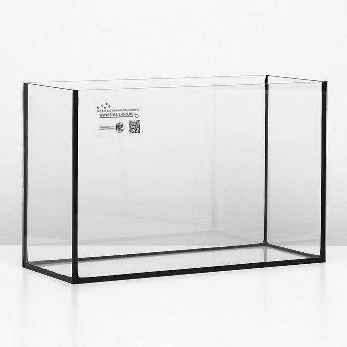 Пижон Аквариум Атолл, прямоугольный с крышкой, 40 литров, 55 х 21 х 35/40 см, чёрный - фотография № 2