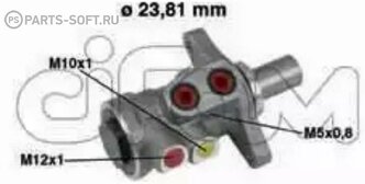 CIFAM 202448 202-448_1146127 цилиндр торм. гл.\ Ford Fiesta/Fusion 1.4/1.6/1.4TDCi,Mazda 2 1.2/1.4TD ABS 01