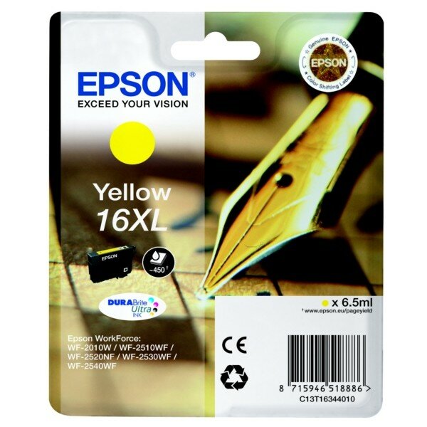 Расходный материал Epson Картридж epson для WF-2010W (yellow) (повышенной емкости) C13T16344010