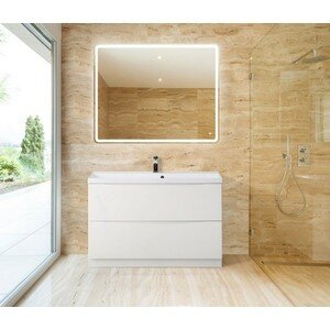 Тумба под раковину BelBagno Marino 90x80 bianco lucido (MARINO-900-2C-PIA-BL-P)