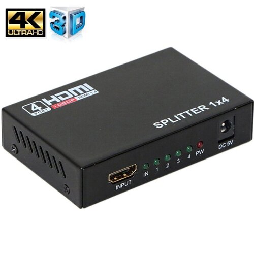 Разветвитель HDMI 1.4 Orient HSP0104H сплиттер 1 вход на 4 выхода UHDTV HDMI 1.4 4K 30Гц