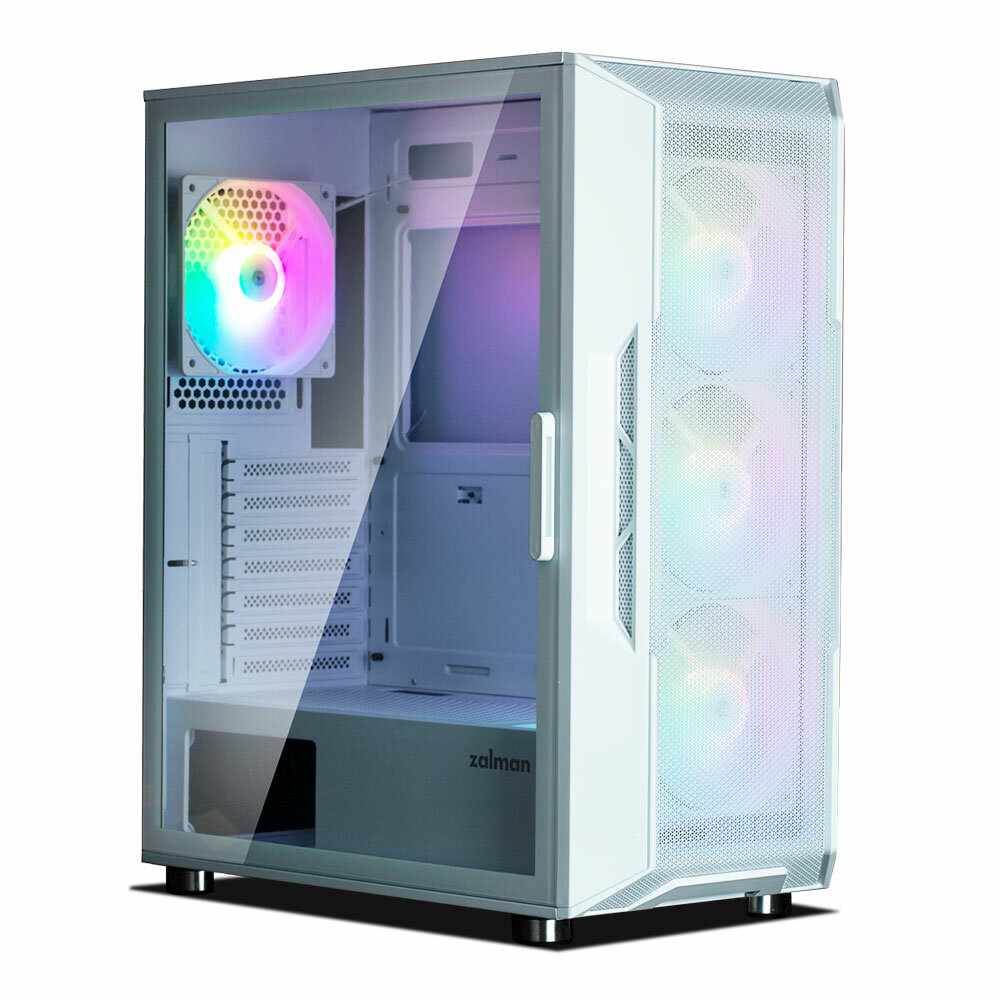 Корпус MidiTower Zalman I3 NEO white RGB fan, без БП