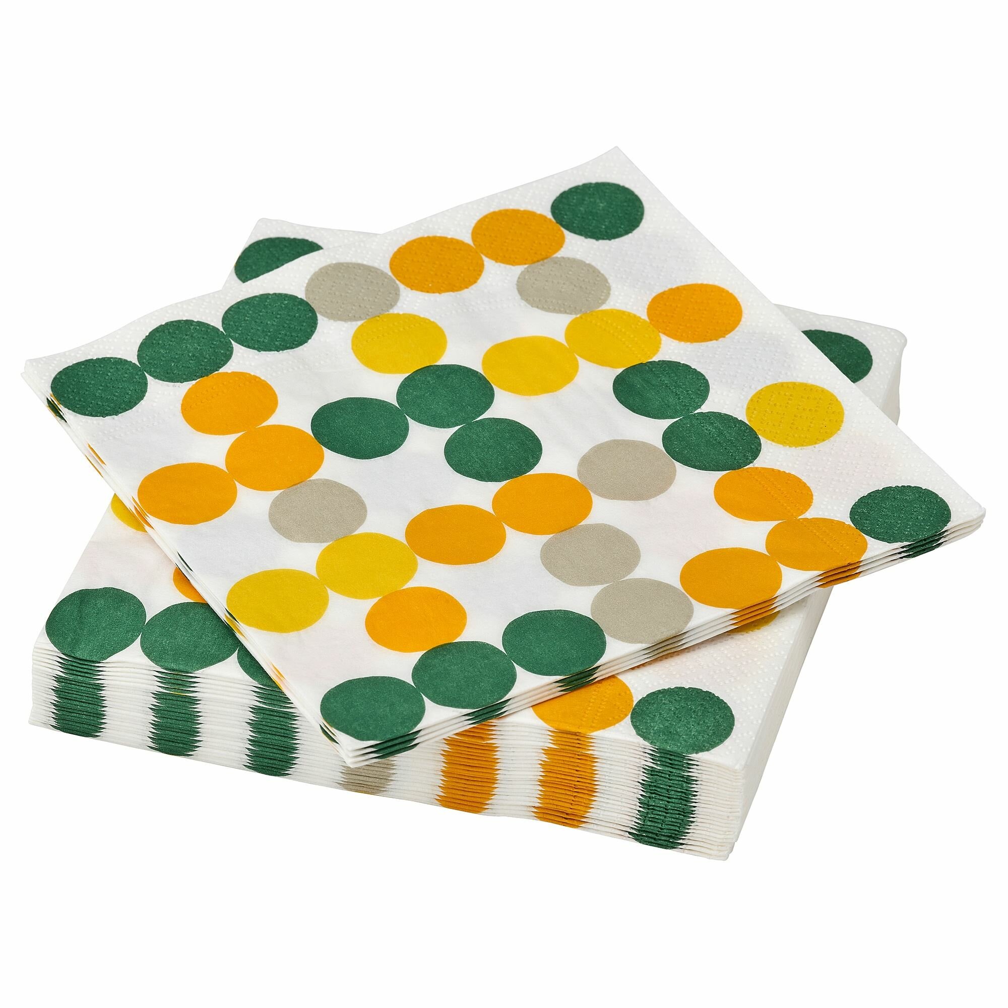 фото IKEA / икея BROGGAN, BROGGAN, Салфетка с рисунком, разноцветная, 33x33 см, 30 шт.