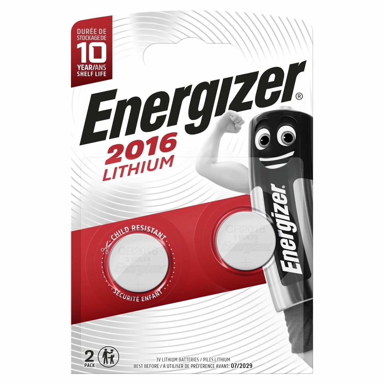 Батарея Energizer CR2016 2 шт