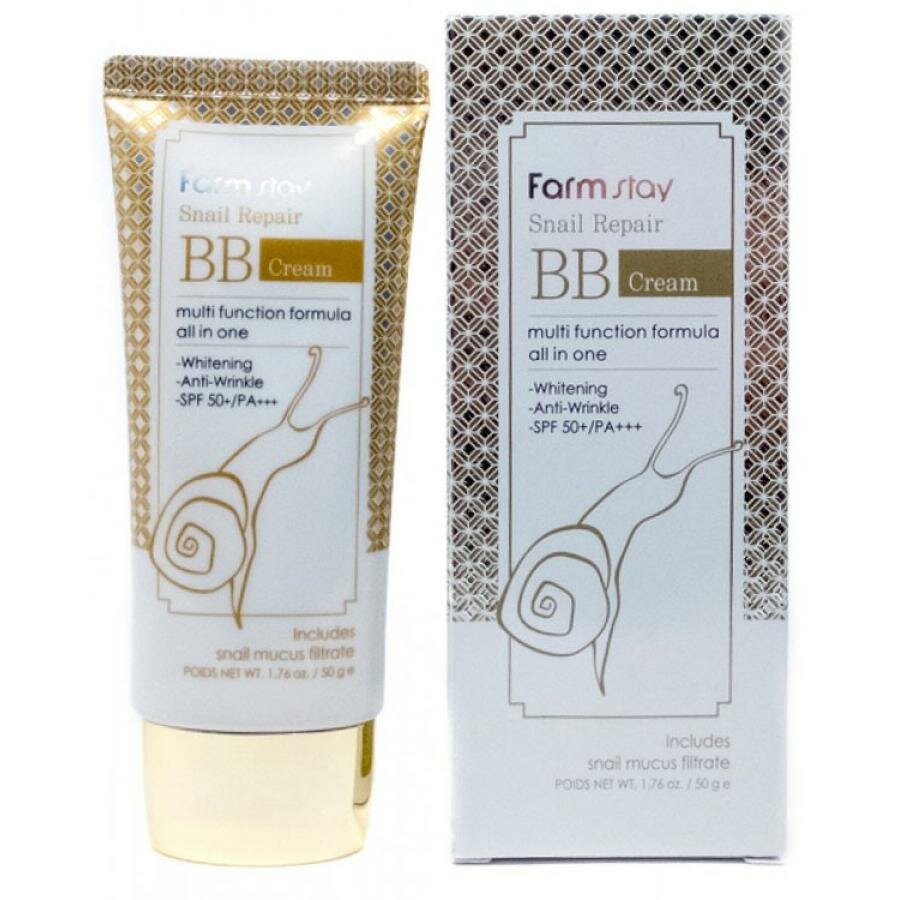 ББ крем с муцином улитки FarmStay Snail Repair BB Cream SPF50, 50г