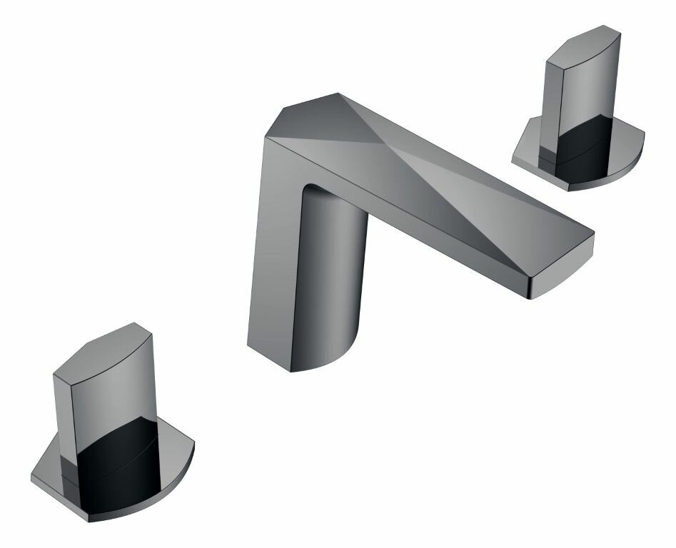 Смеситель врезной на 3отв. Gun Metall, ручка ICE Boheme Venturo 150-SGM-ICE, сталь