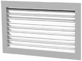 Вентиляционная алюминиевая решетка однорядная Арктос АМН 300x300