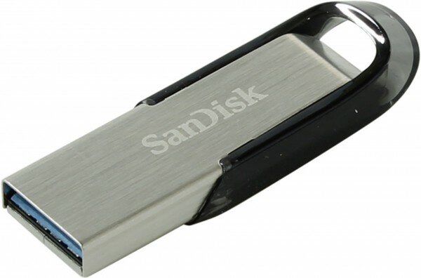 Флешка Sandisk 16Gb Cruzer Ultra Flair SDCZ73-016G-G46 USB3.0 серебристый/черный SDCZ73-016G-G46