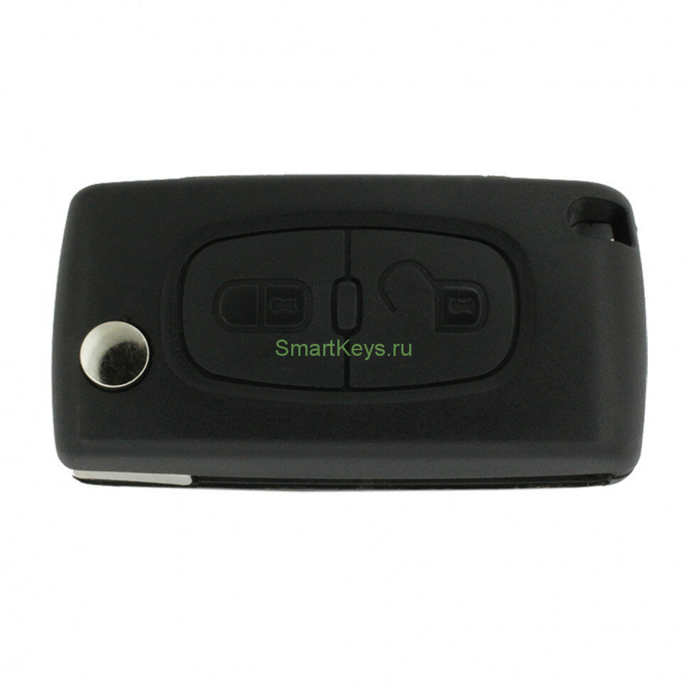 Ключ Пежо 307 (peugeot 307) до 2005 года с двумя кнопками лезвие HU83