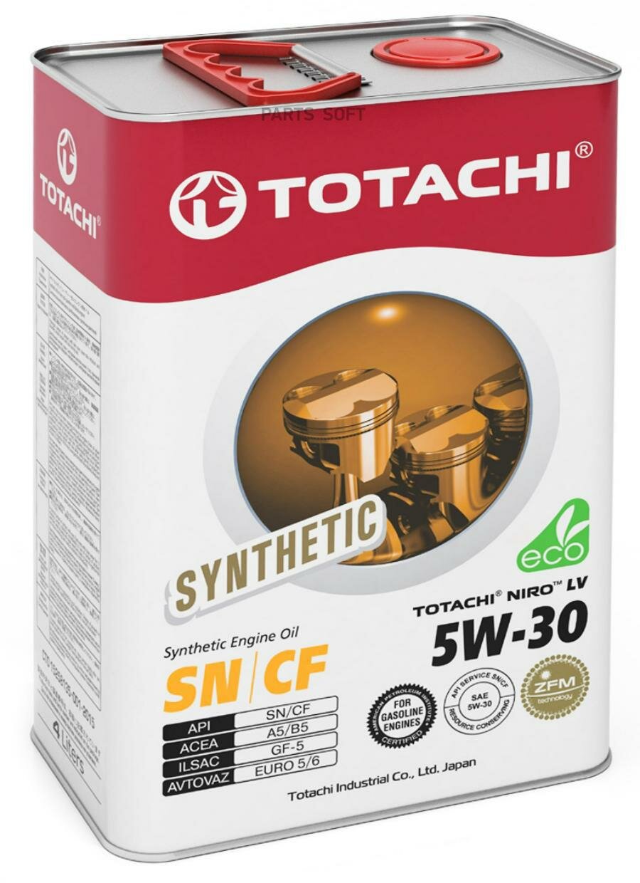Масло моторное синтетическое TOTACHI NIRO LV Synthetic API SN ILSAC GF-5 5W30 4л.