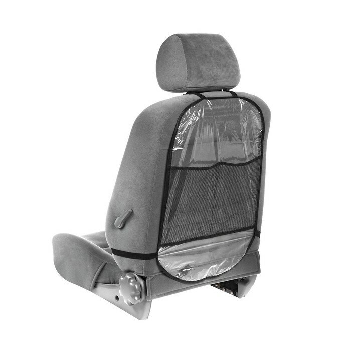 фото Накидка-органайзер на спинку переднего сиденья 2 кармана, карман сетка ПВХ пленка
