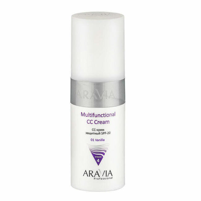 Aravia Professional CC-Крем для лица защитный Multifunctional CC Cream тон 01 SPF20, 150 мл 1 шт