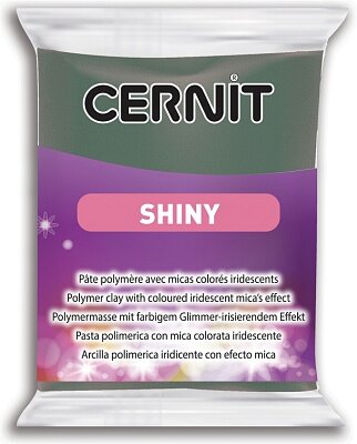 Полимерная глина CERNIT SHINY 56г, утиный зеленый 630