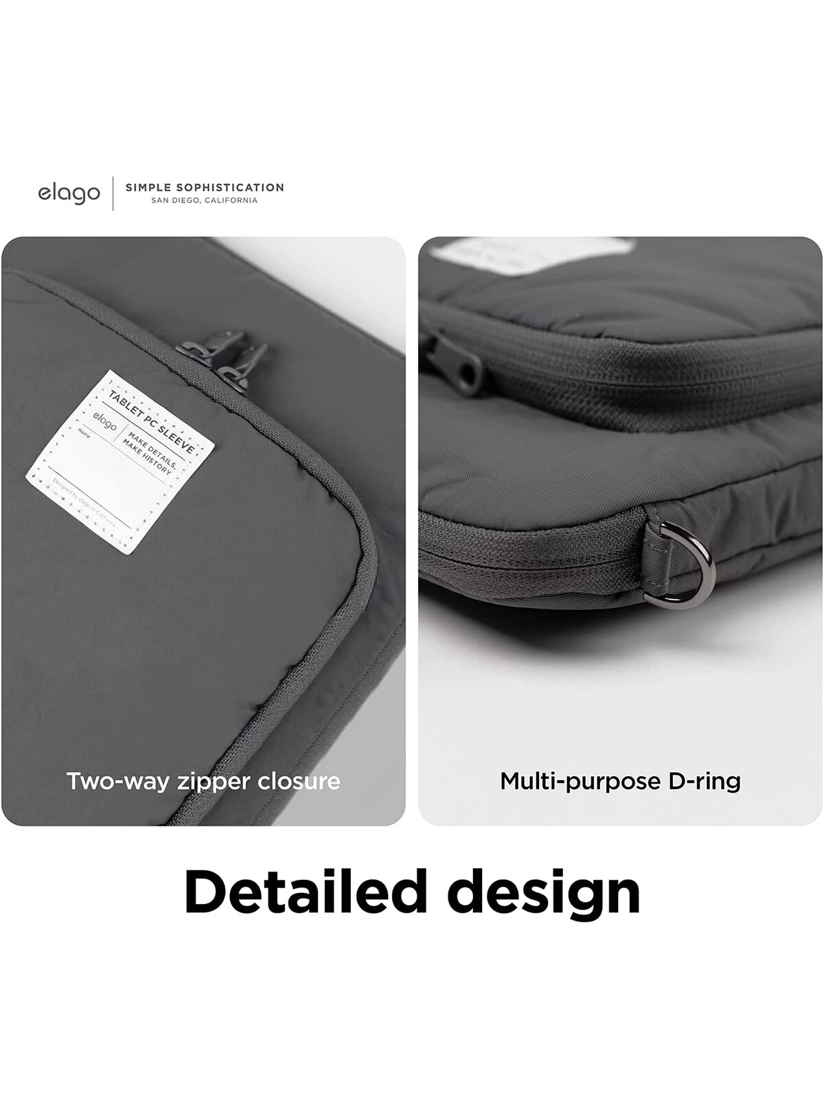 Elago для планшетов до 11" чехол LapTop Pocket Sleeve Dark Grey