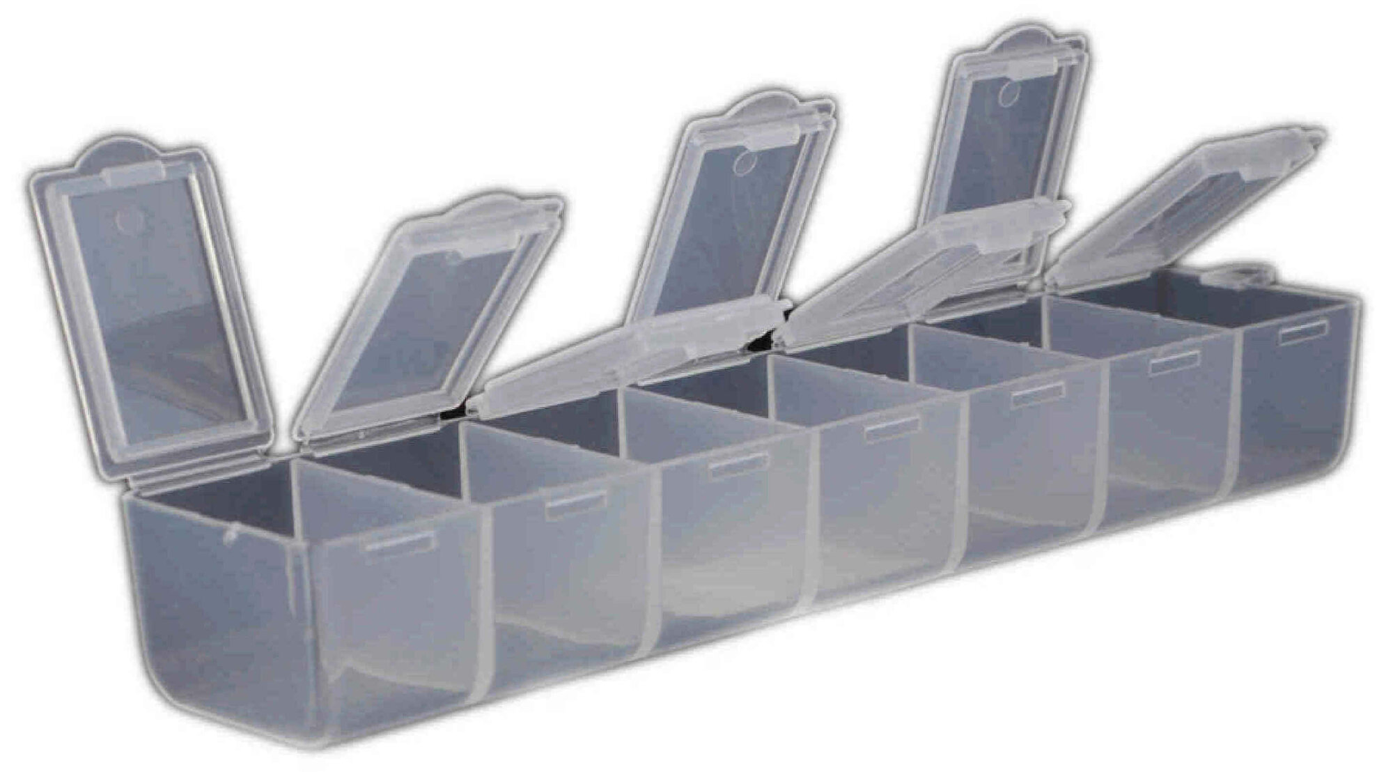 Коробка пластиковая для мелочей GAMMA, прямоугольная, 7 секций, 15*3см, 3шт