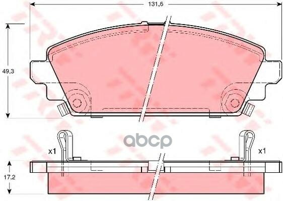 Колодки Передние Honda Accord 98-02 1.6i Gdb3189 TRW арт. GDB3189