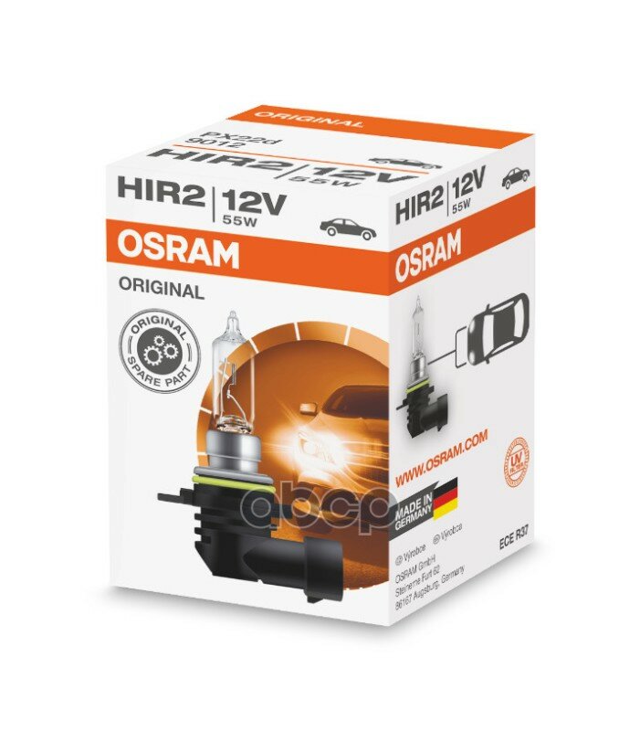 Автолампа Osram 9012 Hir2(9012) 12v 55w Px22d Original Line (К1/10/100) Osram арт. 9012