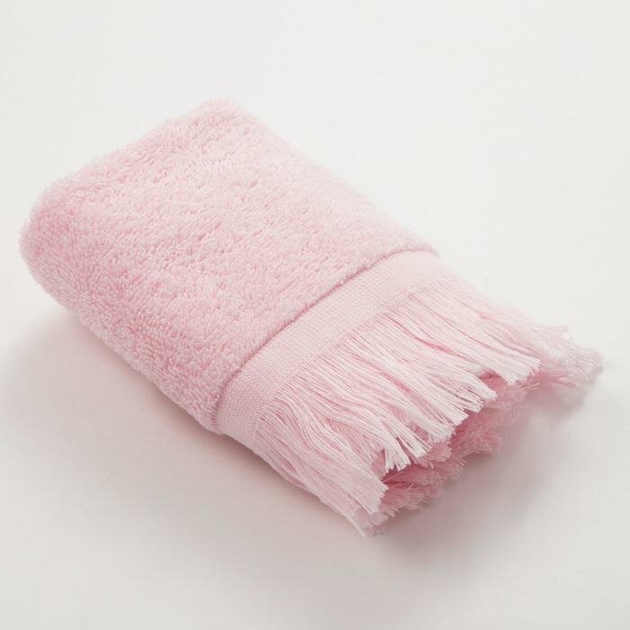 Полотенце махровое LoveLife Fringe 30х60 светло-розовый,100% хлопок, 360 г/м2 - фотография № 1
