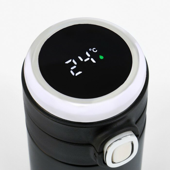 Термокружка, серия: Simple, "Герб", 420 мл, сохраняет тепло 8 ч, с термометром - фотография № 6