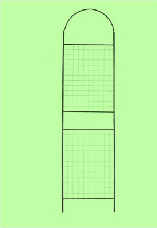Шпалера садовая металлическая для растений (для сада) Сетка разборная, зелёная, труба d=10