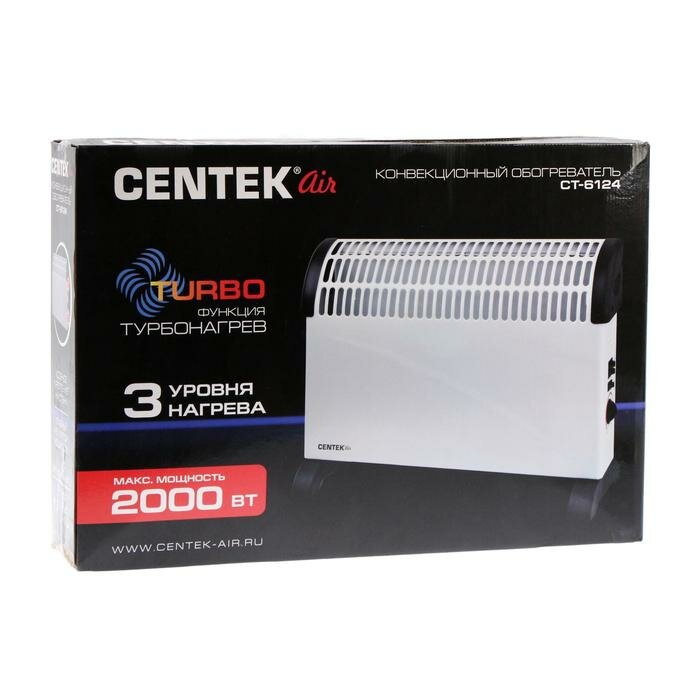 Обогреватель Centek CT-6124, конвекторный, 2000 Вт, 20 м², белый - фотография № 6