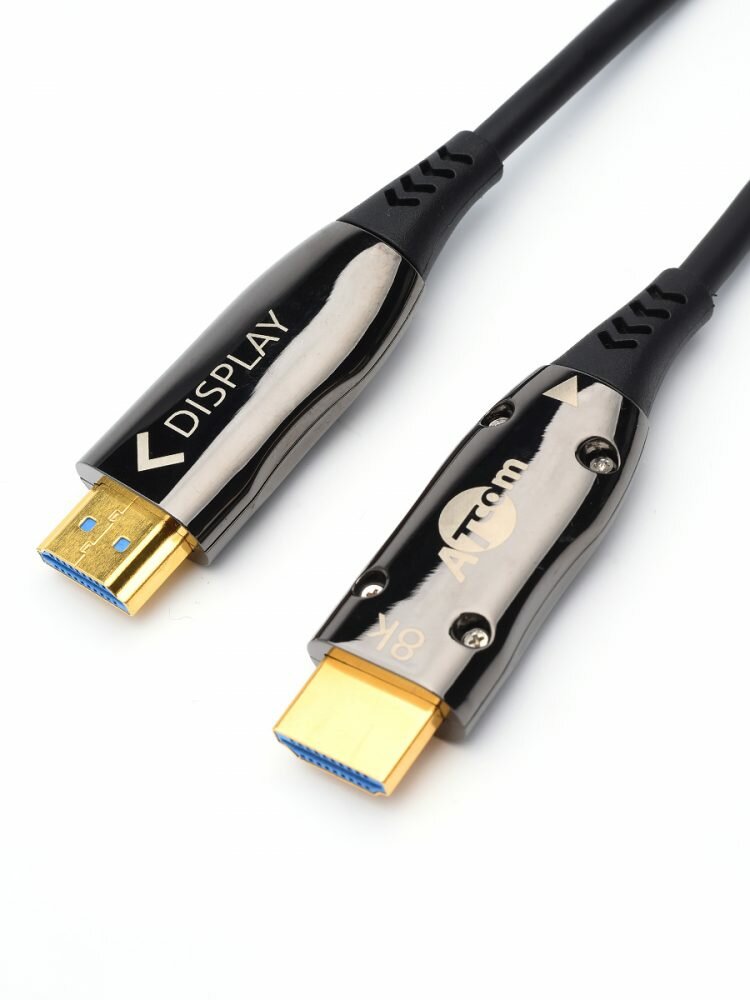 Кабель HDMI 10 m (HIGH speed, Metal gold, Optical) 8K VER 2.1, AT8880