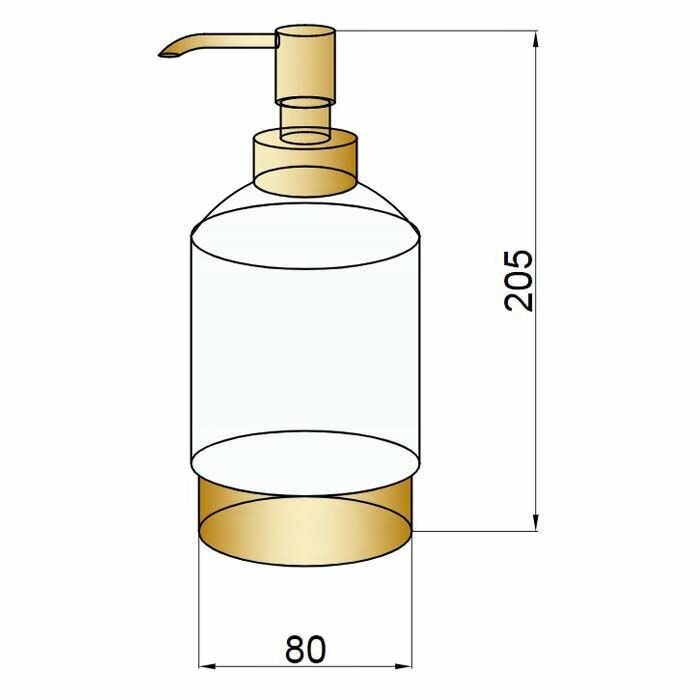Дозатор для жидкого мыла Boheme 10222 золото - фотография № 2