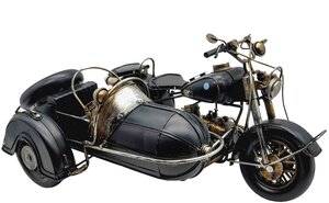 Фото Модель мотоцикла BMW с коляской, металл 36х25х17 см