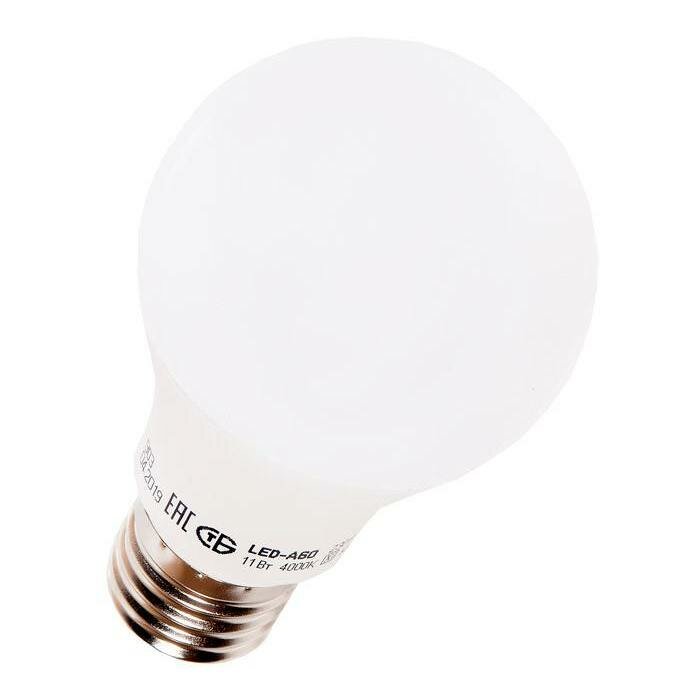 Лампа (LED lamp) светодиодная 11вт E27 белая ECO [IEK] LLE-A60-11-230-40-E27