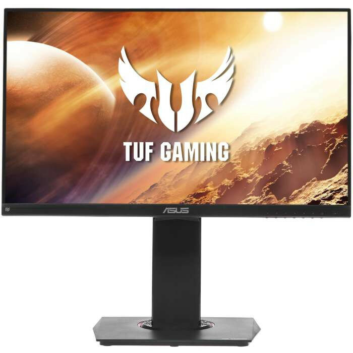 Монитор ASUS 23.8" VG249Q IPS LED, 1920x1080, ProGaming, 1ms, 250cd/m2, 100Mln:1, 178°/178°, D-Sub, HDMI, DP, Tilt, Swivel, Pivot, HAS, колонки, FreeSync, 144Hz, GameFast Tec., VESA, Black, 90LM05E0-B01170 ( VG249Q, дисплей ЖК, LCD, Full HD, VGA )