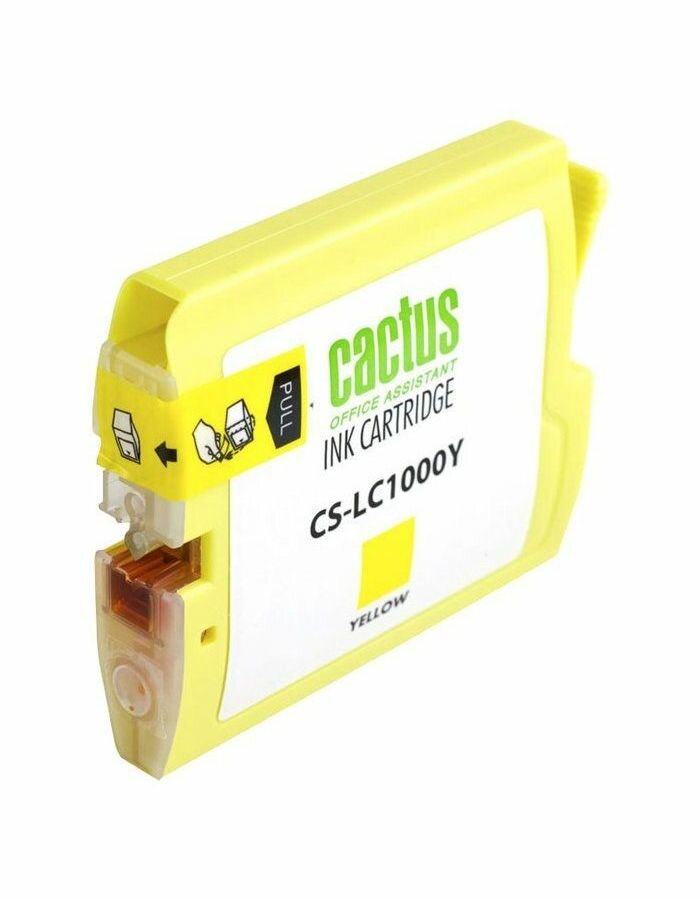 Картридж струйный Cactus CS-LC1000Y желтый для Brother DCP 130C/330С/MFC-240C/5460CN (20мл) - фото №1