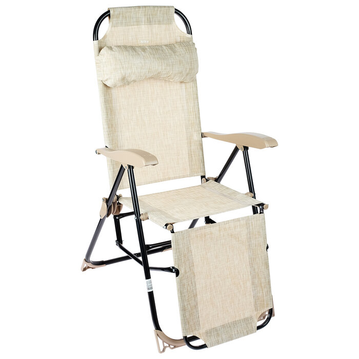 Кресло-шезлонг К3, 82 x 59 x 116 см, белый дым - фотография № 1