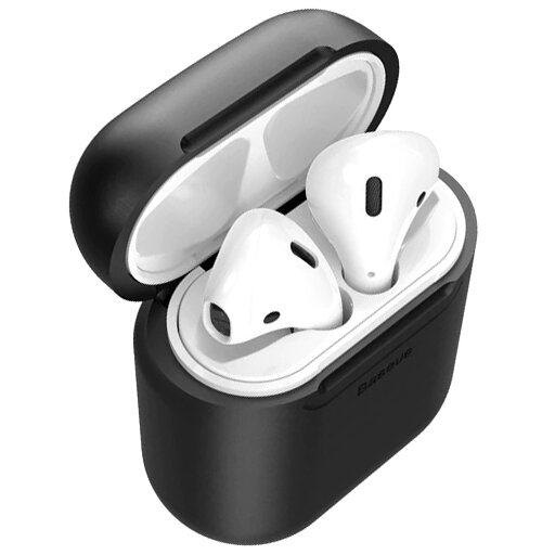 Чехол с беспроводной зарядкой Baseus для Airpods Чёрный