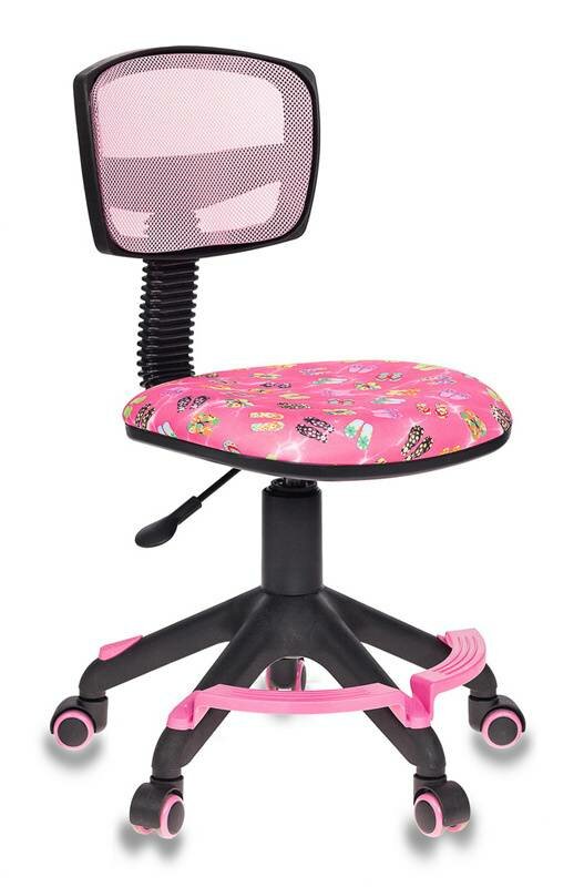 Кресло детское Бюрократ CH-299-F, обивка: сетка/ткань, цвет: розовый