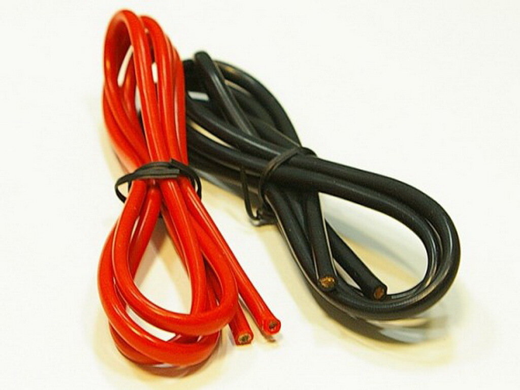 Силиконовый провод 26AWG черный и красный по 1 метру 2627