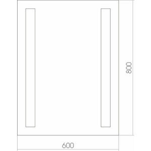 Зеркало Mixline Танго 60х80 с подсветкой и фацетом (4620001981939) - фотография № 2