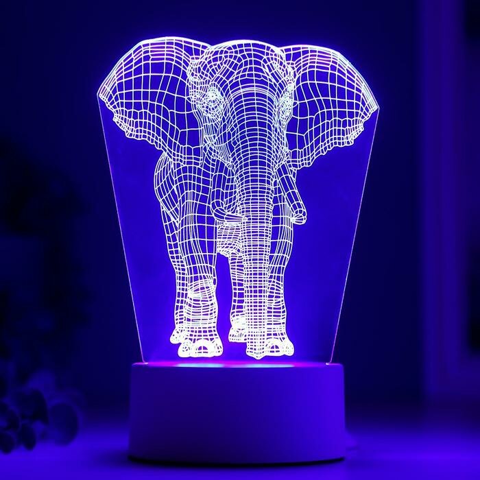 Светильник "Слон" LED RGB от сети 9,5х12,5х19см RISALUX - фотография № 4