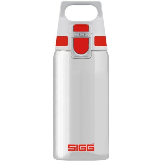 Бутылка для воды SIGG Total Clear One, бело-красная, 0,5L