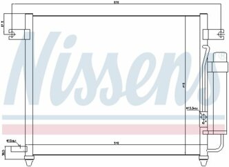 Радиатор кондиционера Daewoo Kalos 02>04 Chevrolet Aveo / Kalos 04>08 NISSENS 94640