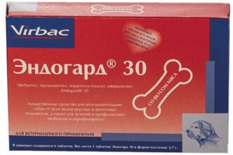 Антигельминтное средство Virbac Антигельминтное средство Эндогард 30 (6 таб/уп)