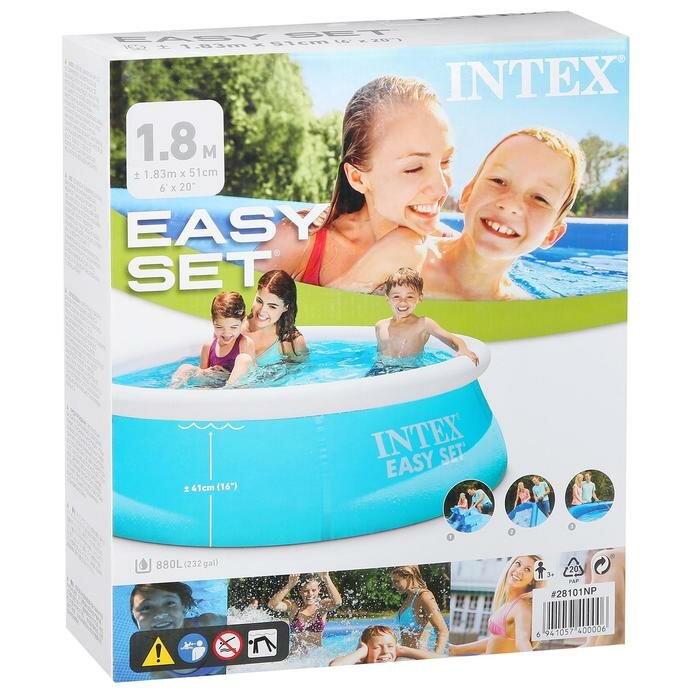 INTEX Бассейн надувной Easy Set, 183 х 51 см, от 3 лет, 28101 INTEX - фотография № 2