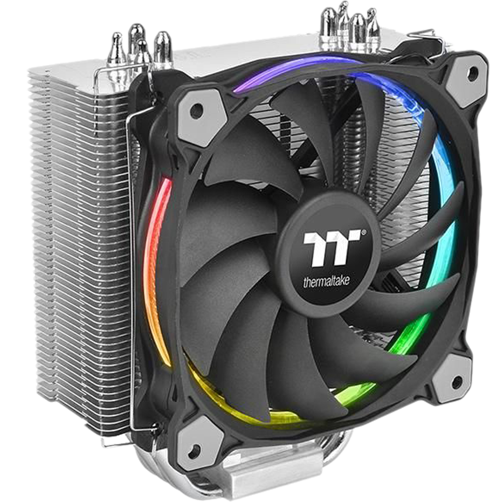 Устройство охлаждения(кулер) Thermaltake Riing Silent 12 RGB 1156/1155/1150/1151/2066/2011v3/AM4/AM2+/AM3/AM3+/FM1/FM2 ( CL-P052-AL12SW-A ) 159x140x74 мм