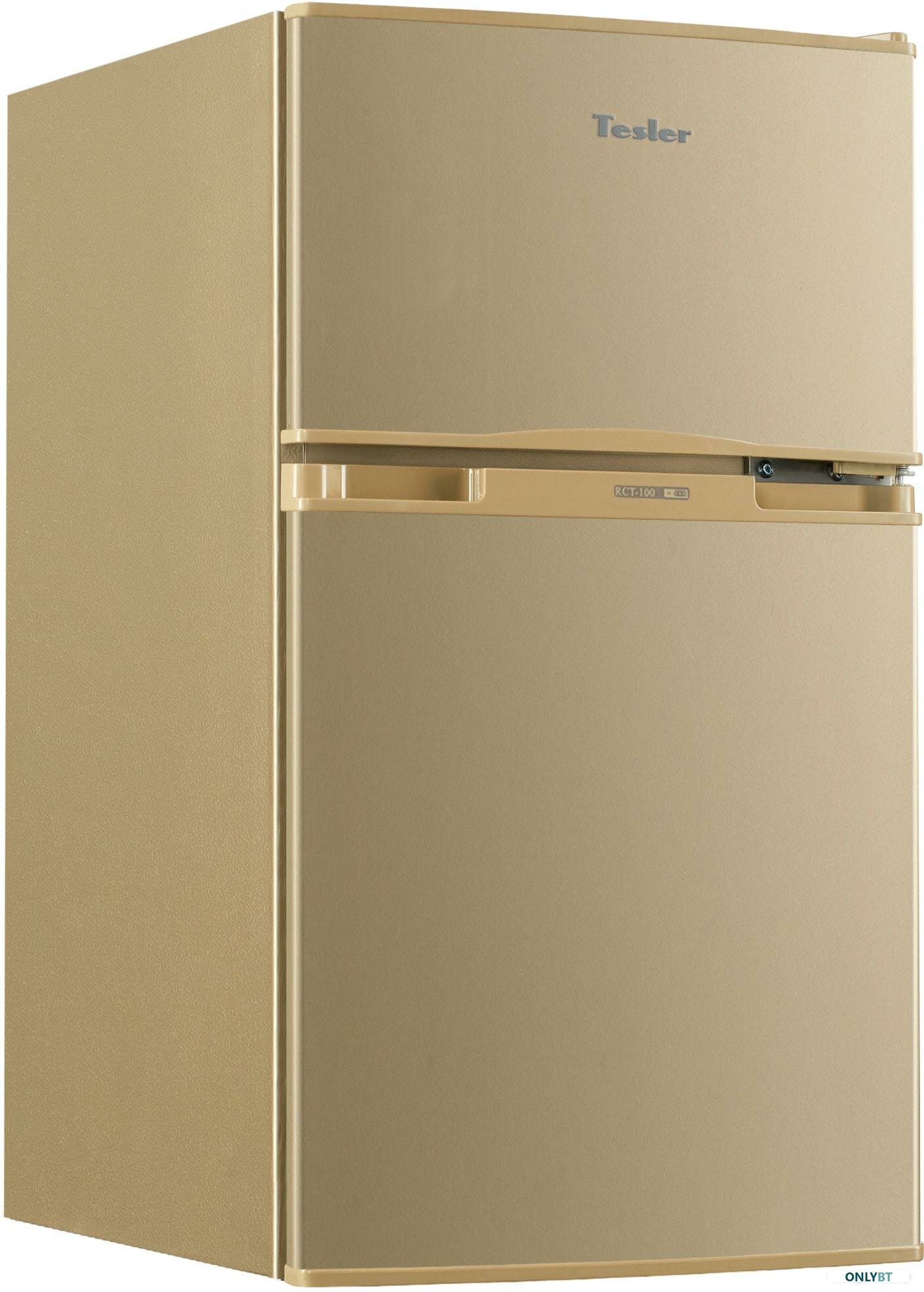 Холодильник Tesler RCT-100 Champagne, золотистый