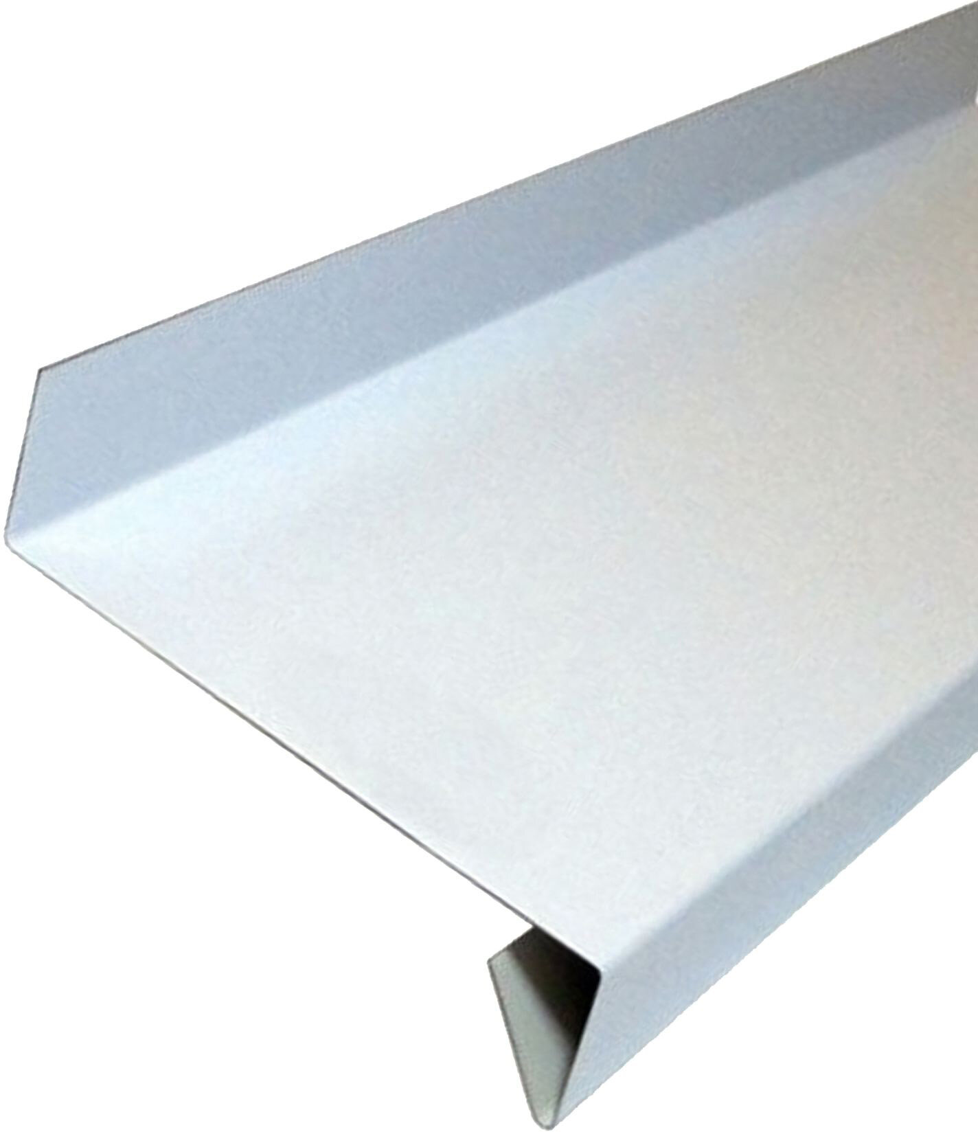 фото Отлив для окна стальной оцинкованный белый 150x2000